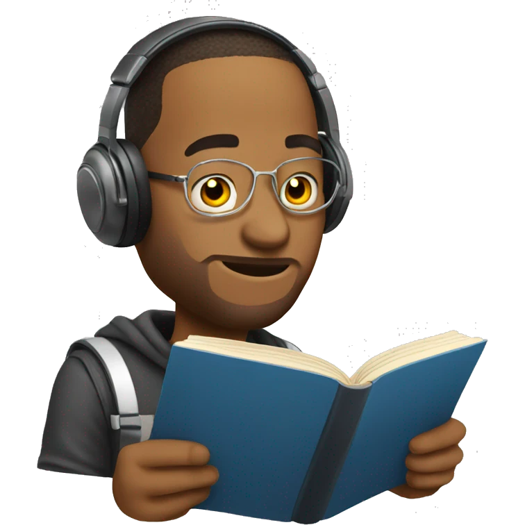 Dj reading a book  emoji