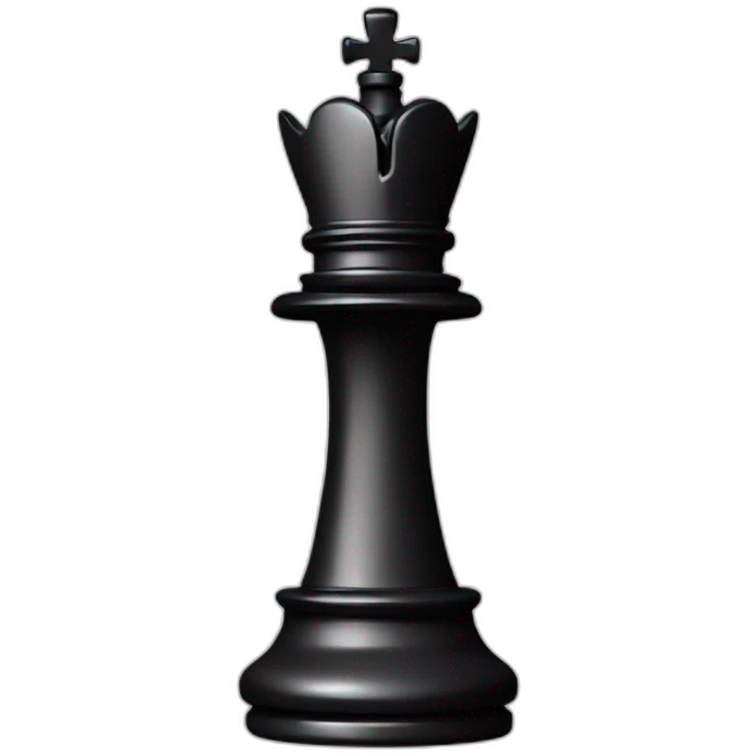 chess piece bishop black with battle wounds emoji