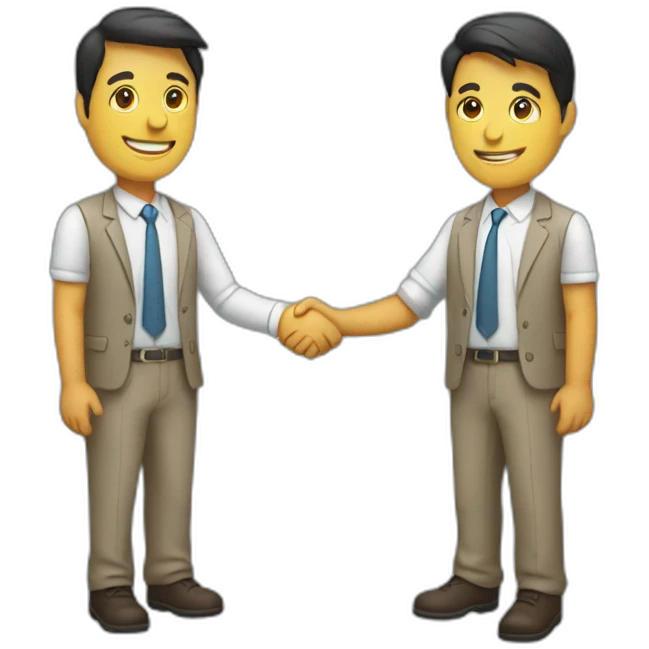 two people shaking hands with each other emoji