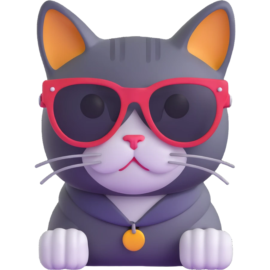 cat wearing sunglasses emoji