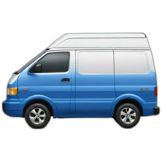 NISSAN STANZA Blue van van go to Guadalajara emoji
