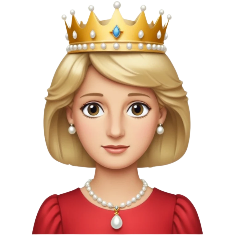content face, Princess Diana with crown emoji
