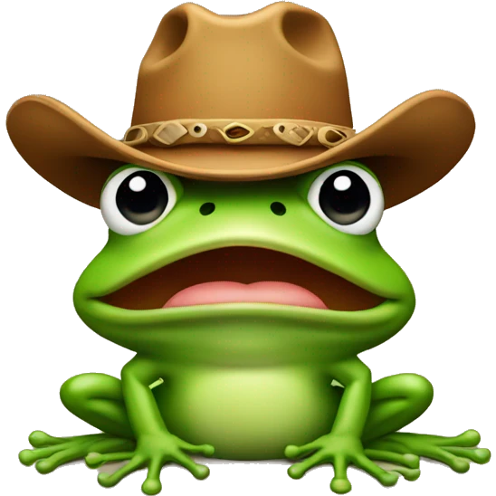 Frog with a cowboy hat emoji