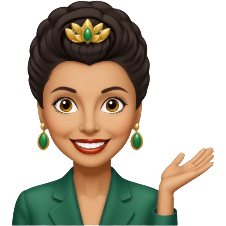 Lena Horne with dark brown hair emoji
