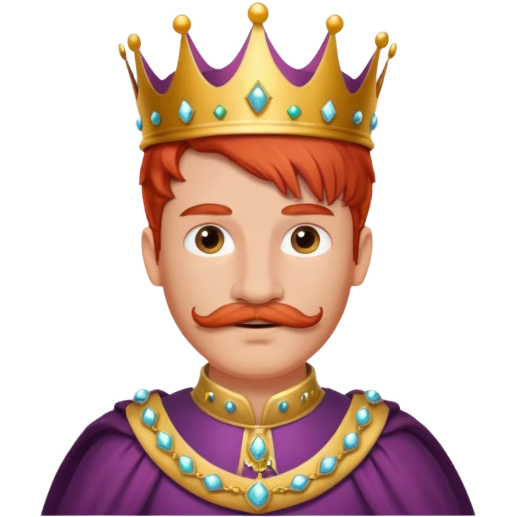 red-haired princes with crown mustace emoji