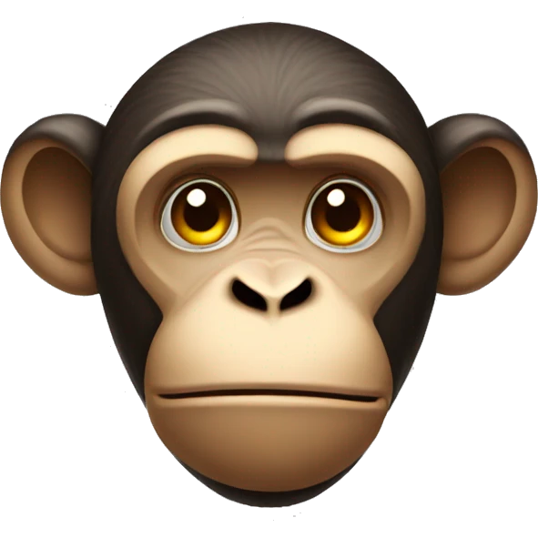 sad cartoonish monkey head  emoji