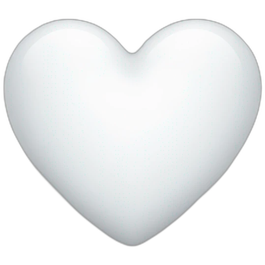 shiny white heart emoji