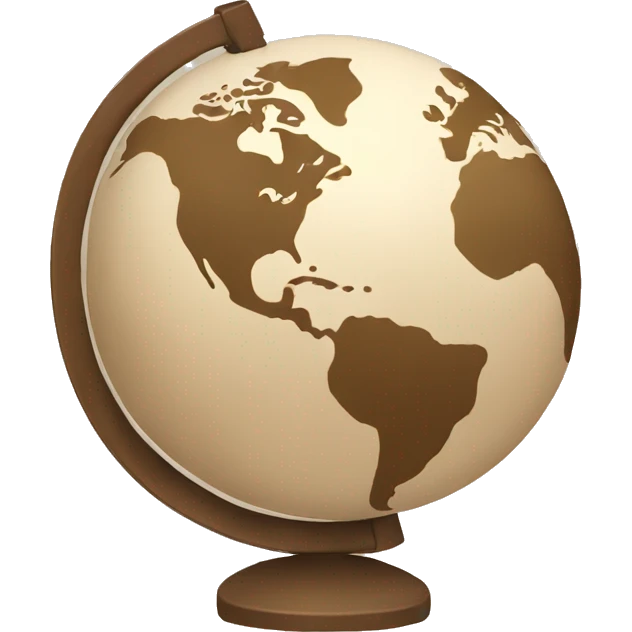 Beige globe emoji