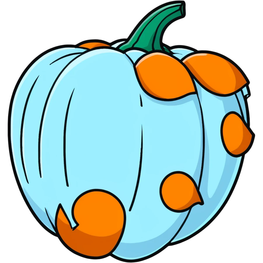 Frozen pumpkin emoji