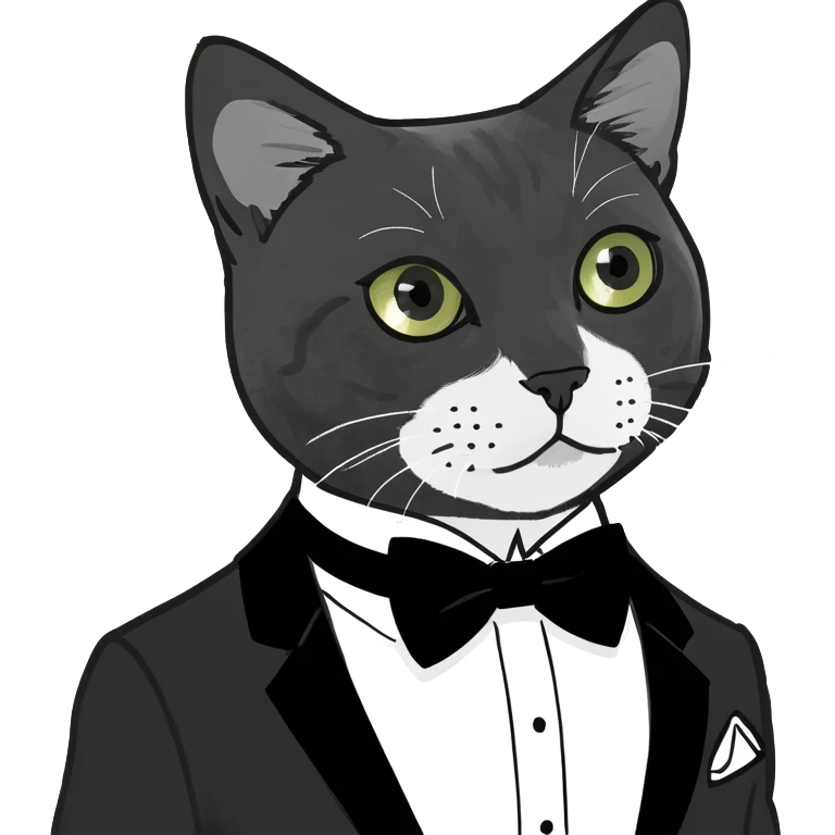 Cat in a tuxedo  emoji