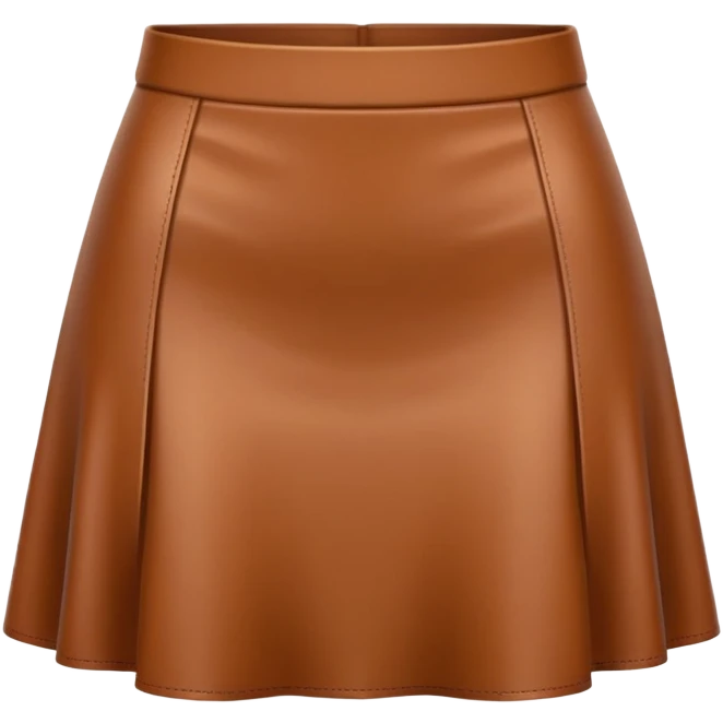 Mini Brown leather skirt emoji