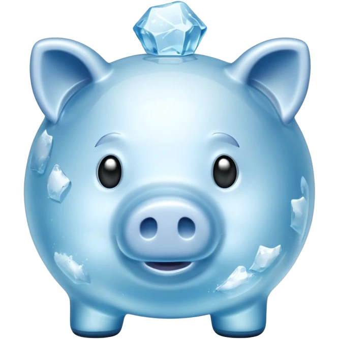  Piggy bank in ice texture emoji