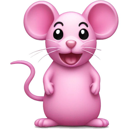 Pink mouse toy emoji