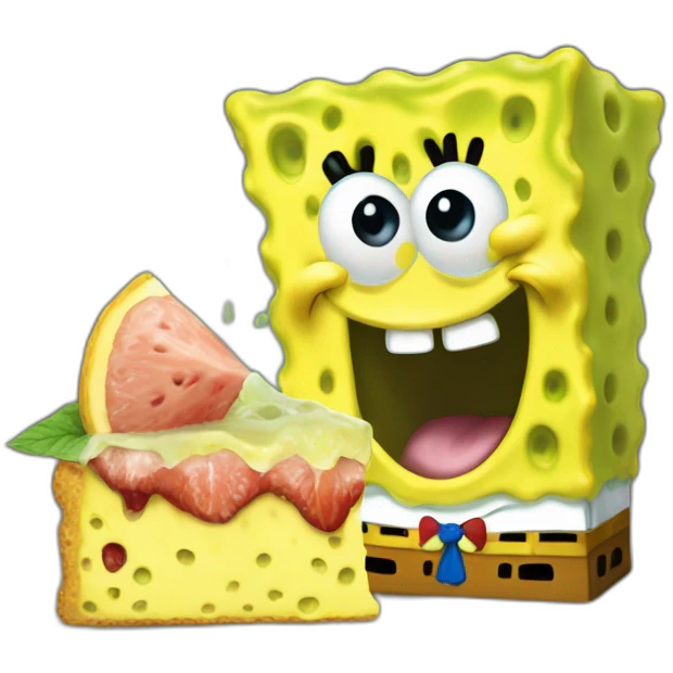 Spongbob eating finn the human emoji
