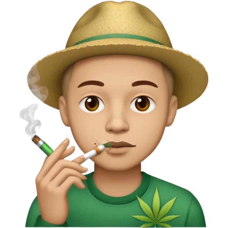 homem fumando maconha emoji