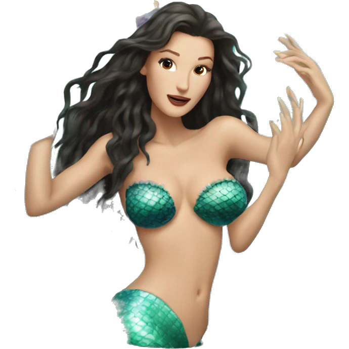 bella hadid as a mermaid emoji