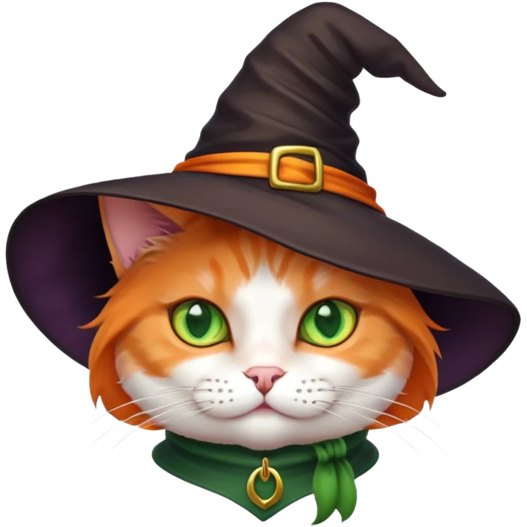 cat wearing a witch hat emoji