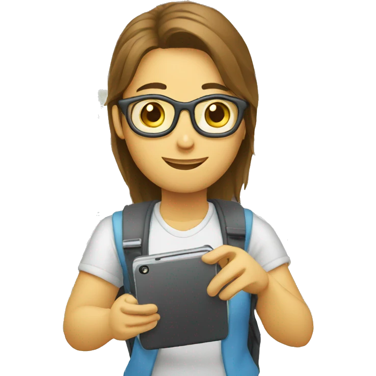studying student mobile phone emoji