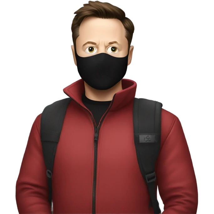 Elon musk with a ski mask  emoji