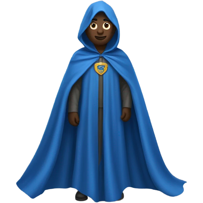Blue cape emoji