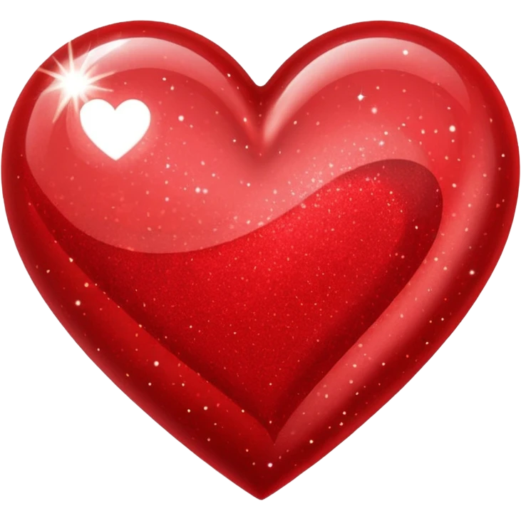 Heart with glitter around it emoji