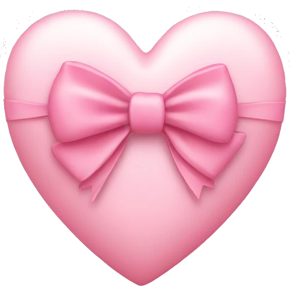 a light pink heart with a bow emoji