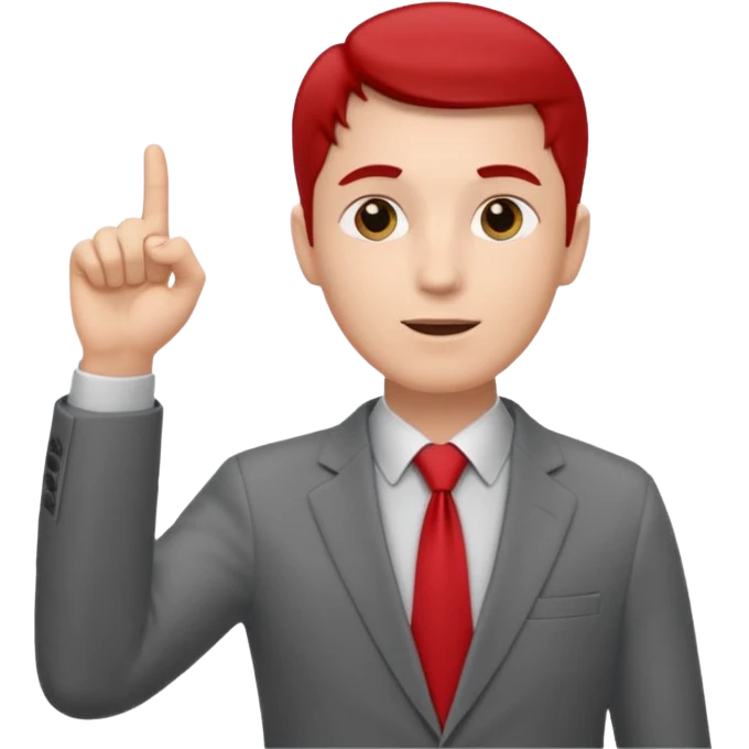 mach mir einen Trader der an der Börse arbeitet der so mit dem Finger nach oben zeigt emoji