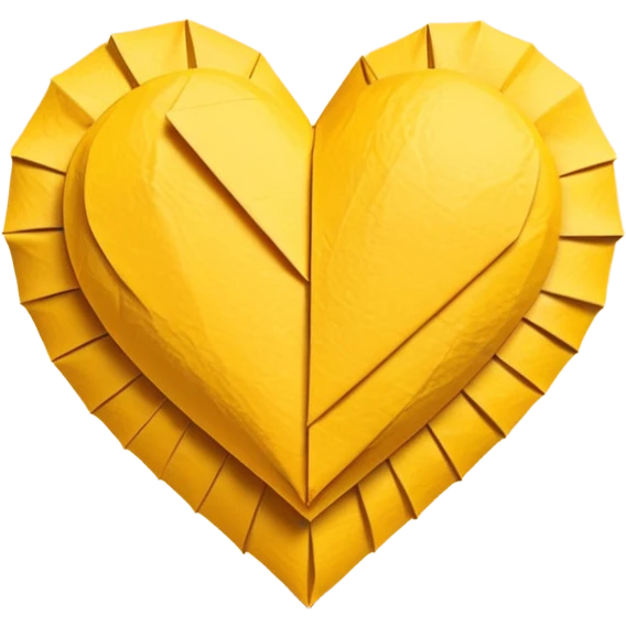 Heart made of yellow paper  emoji