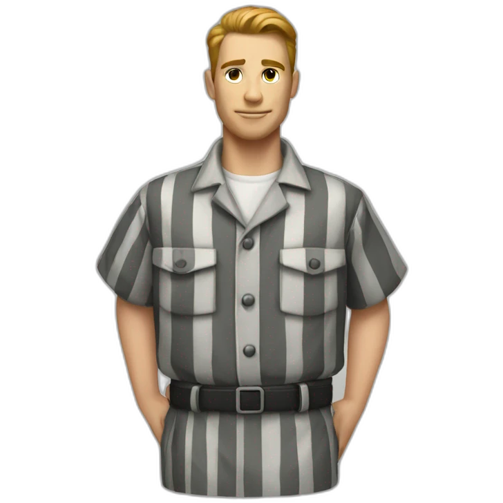 1950s prisoner uniform emoji