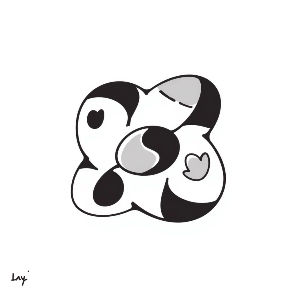 Abstract geometric logo with shapes and clean lines emoji