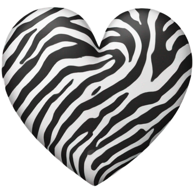 Zebra heart emoji