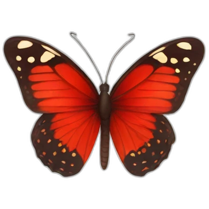 butterfly red emoji