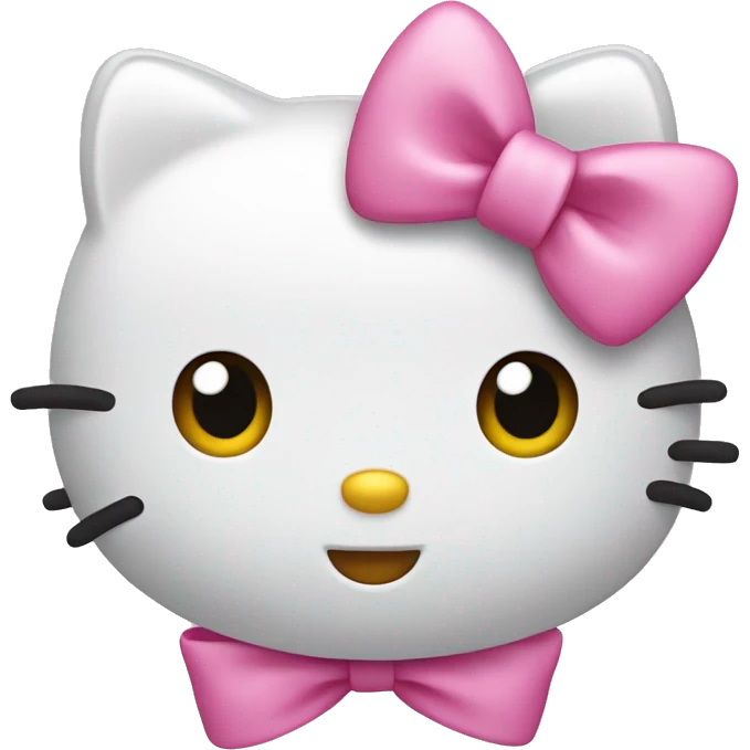 Hello kitty with a pink bow emoji