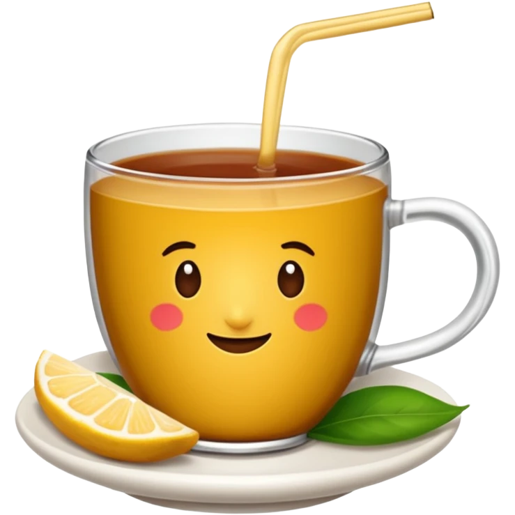 Çay bardağında çay emoji