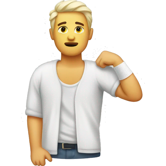 man with broken arm plaster emoji