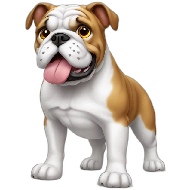 Dog bulldog full-height emoji