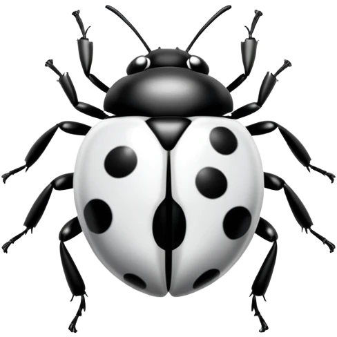 black and white ladybug emoji