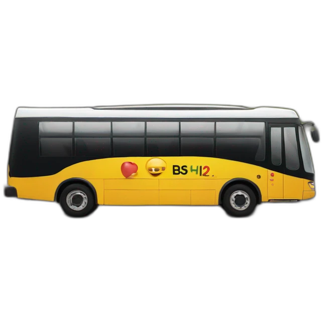 Bus with H2 advertising emoji