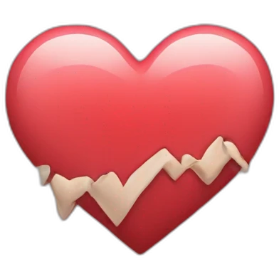 Heart down emoji