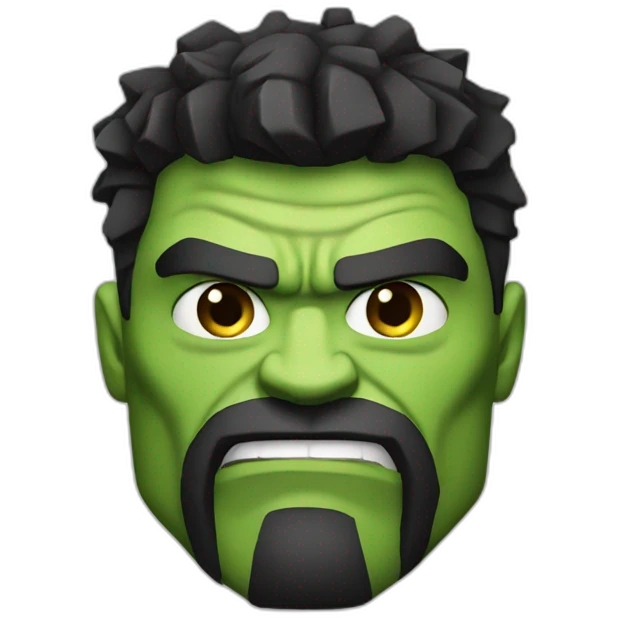 hulk with black beard emoji