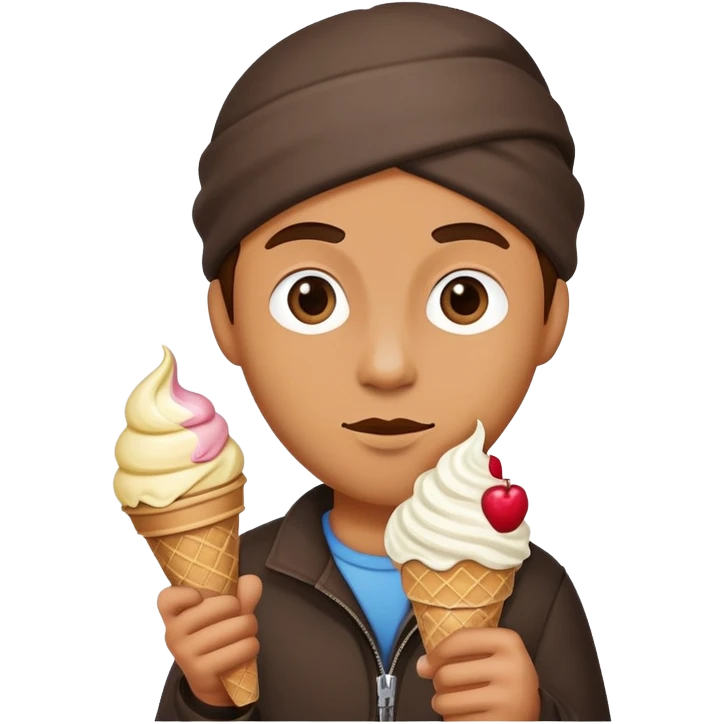Thief with an ice cream emoji