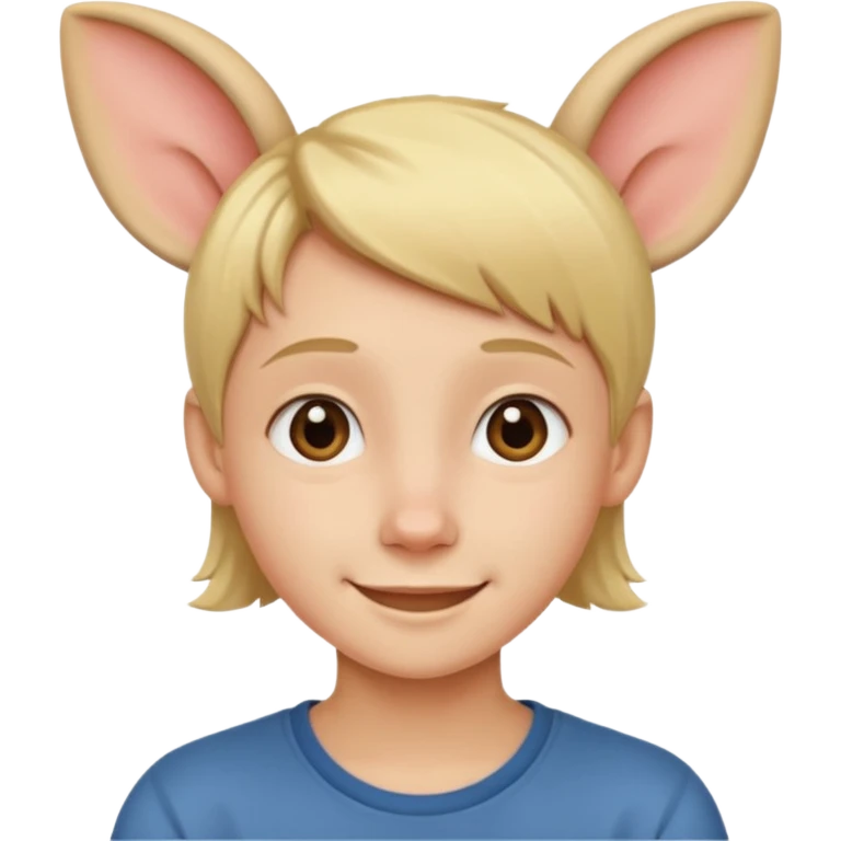 short blond haired teenager with big ears emoji