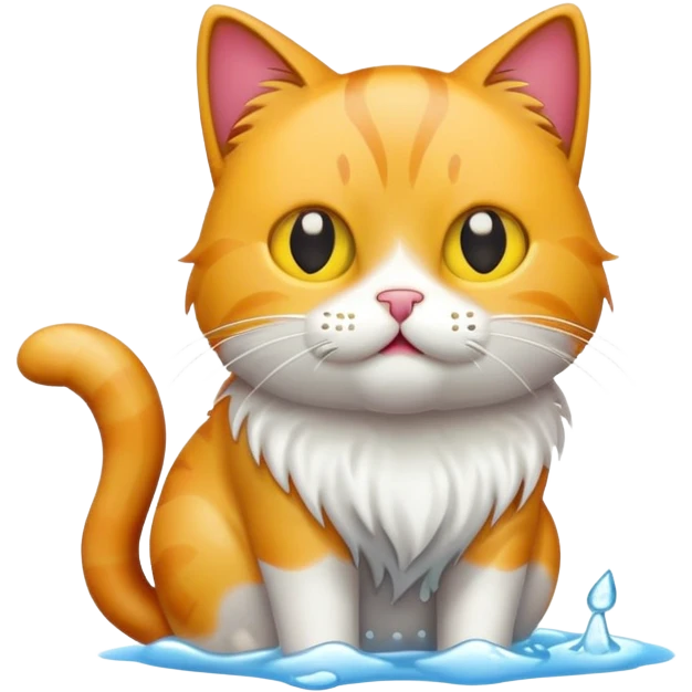 Cat peeing emoji