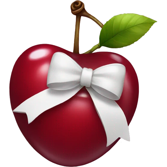 cherry with a bow emoji