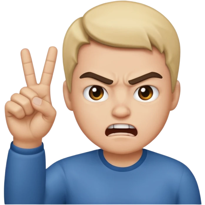 Flipping someone off emoji