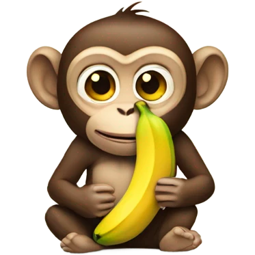 Monkey with banana emoji