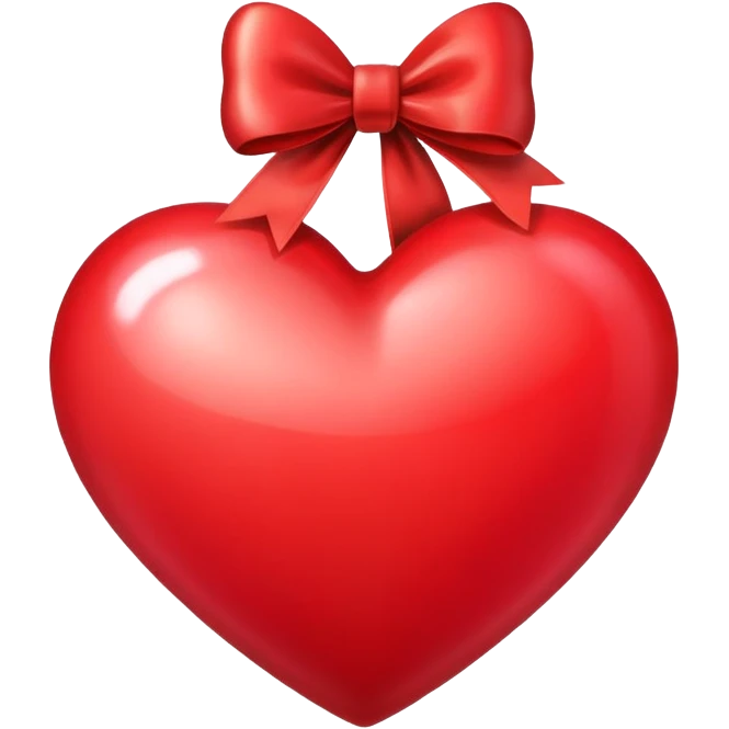 Heart with bow emoji