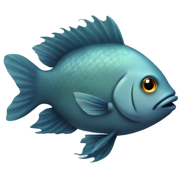 fish with hair  emoji