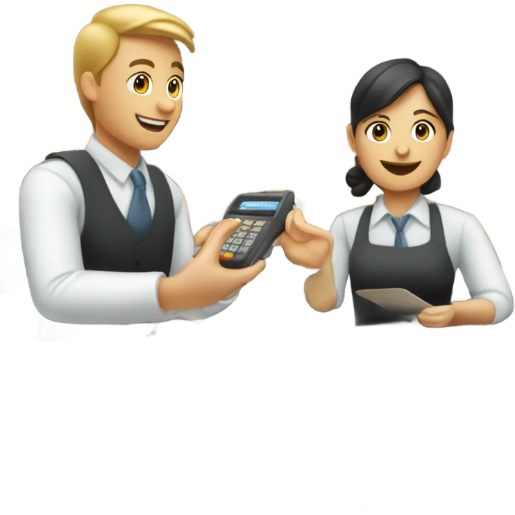 Cashier scanning groceries fastest emoji