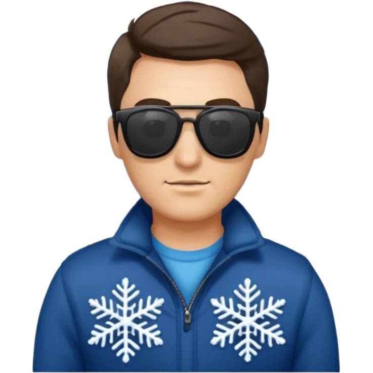 man with sunglasses and winter shirt emoji